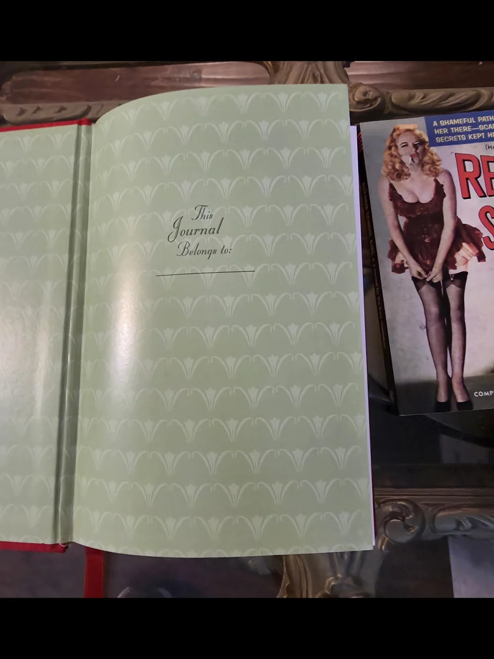Embroidered Floral Journal, Retro Journal, & Card Deck Lot